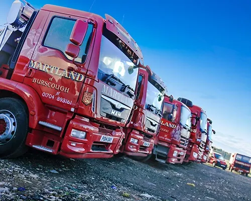 Commercial skip hire for a business site in West Lancashire