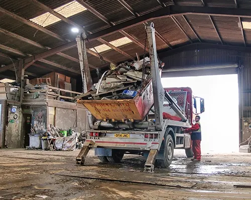 Waste in your skip being sorted for recycling